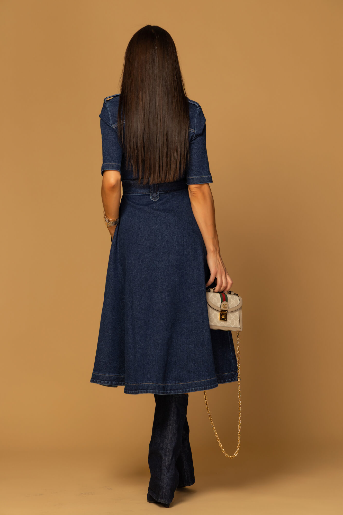 Elevated Essentials Dress-Trench - Denim - Image 12