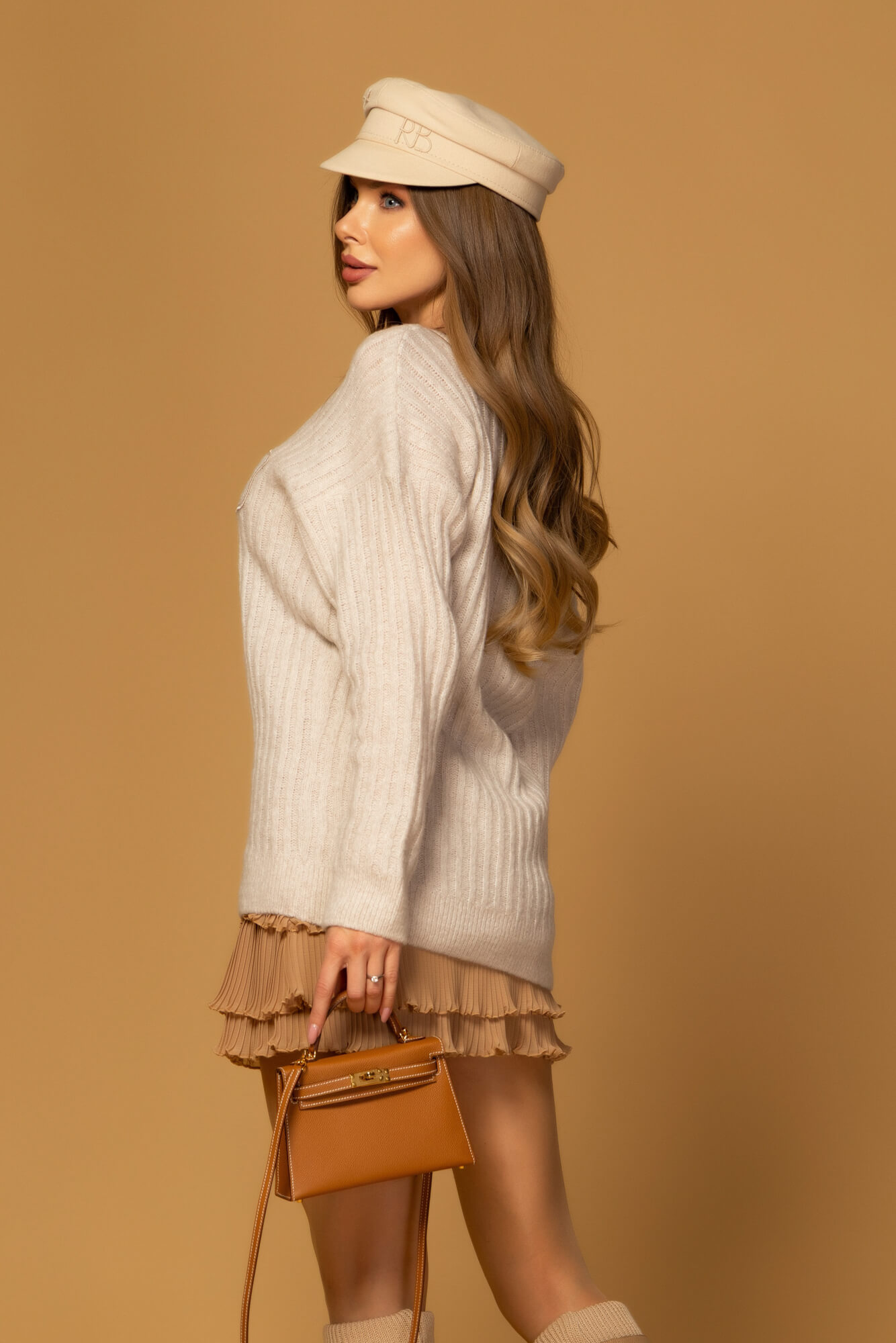 Wool Poise Wool Sweater - Soft Beige - Image 25