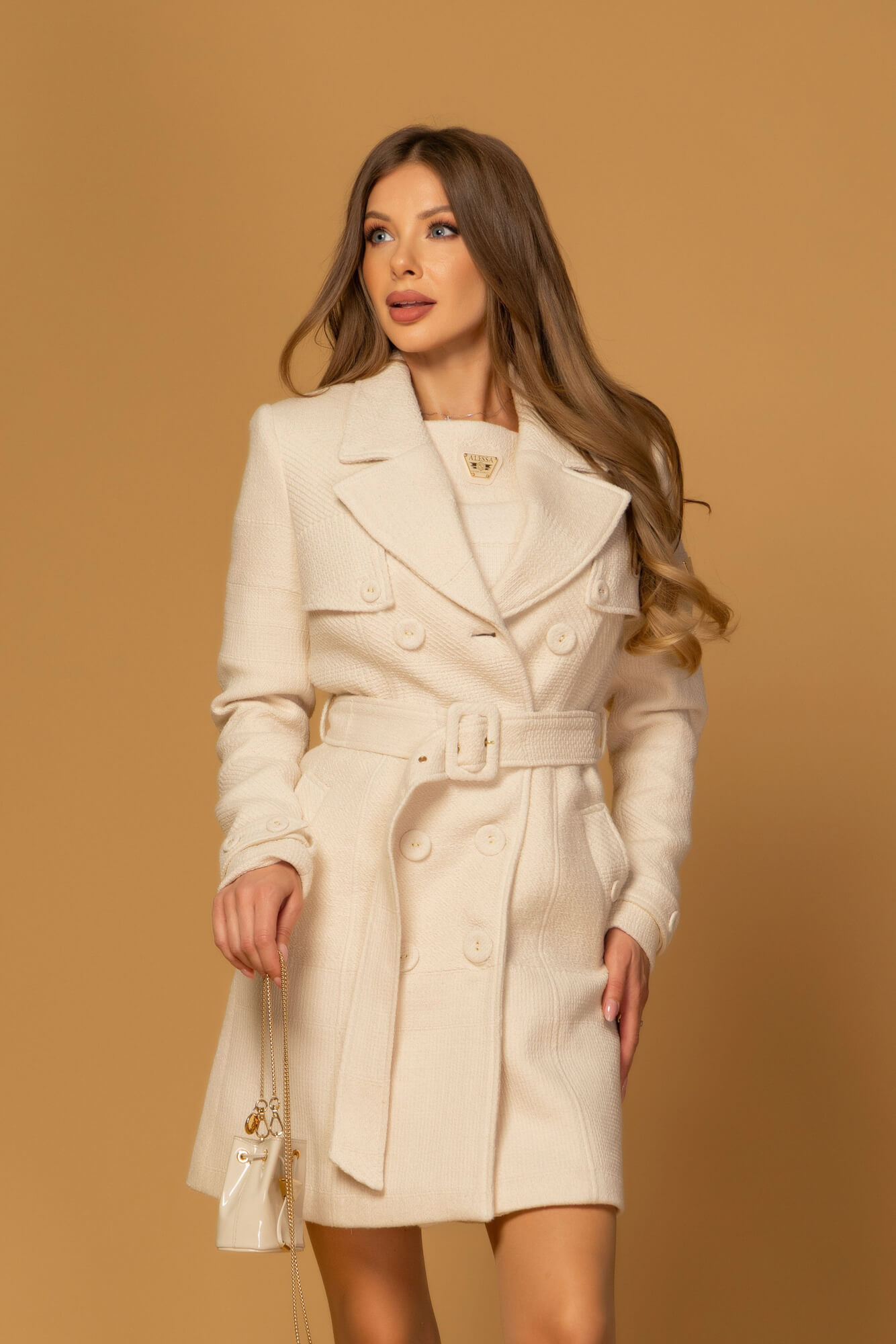 Luxury Elegance Trench Coat - Soft Beige - Image 34