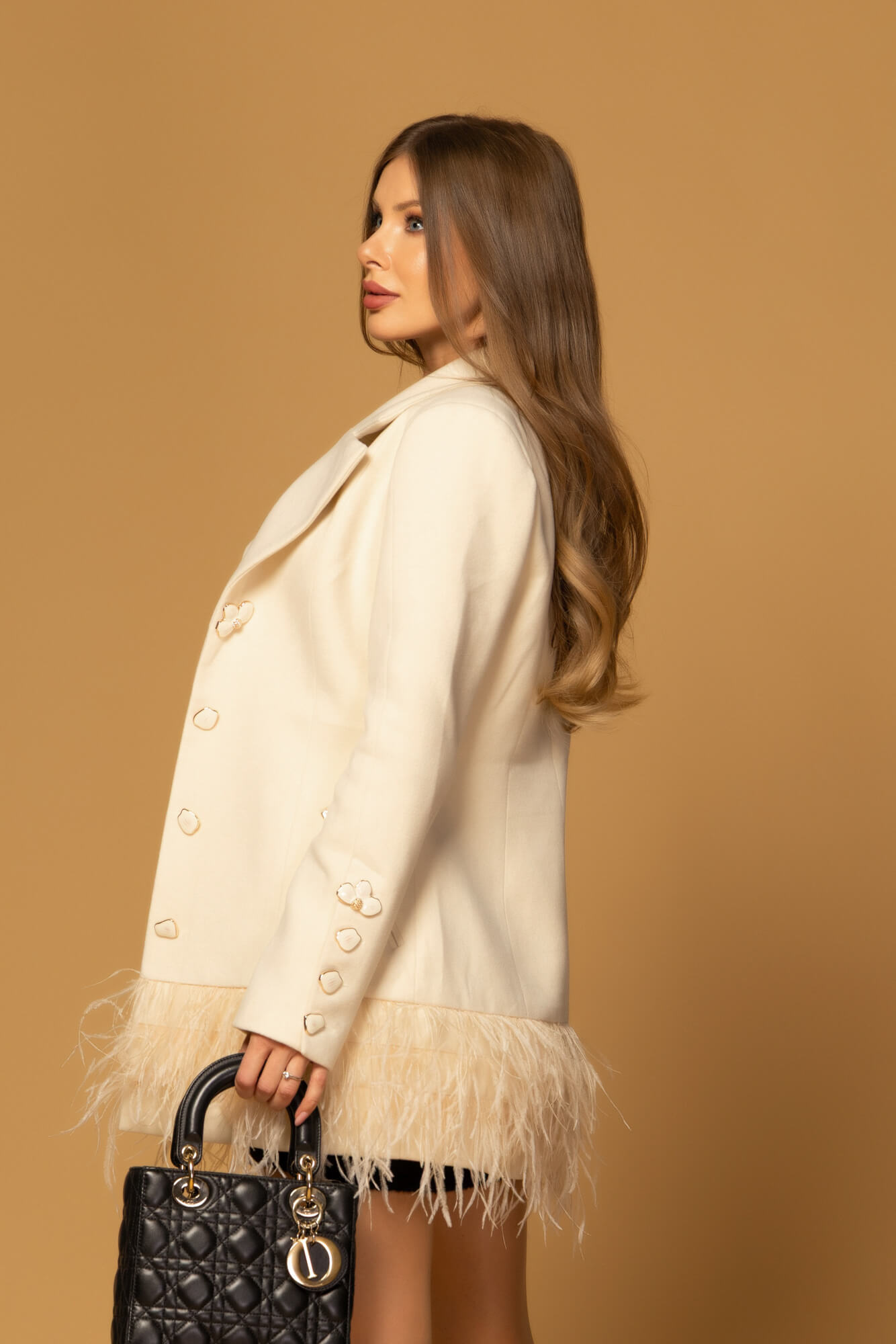 Feather & Fleur Coat with Natural Feathers - Image 29