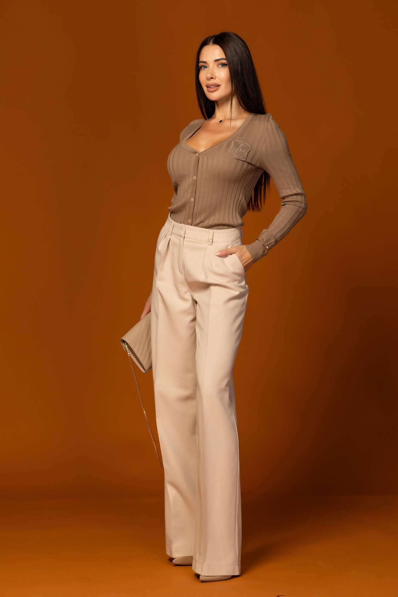 Pastel muse Long-Sleeved Blouse - hazelnut - Image 14