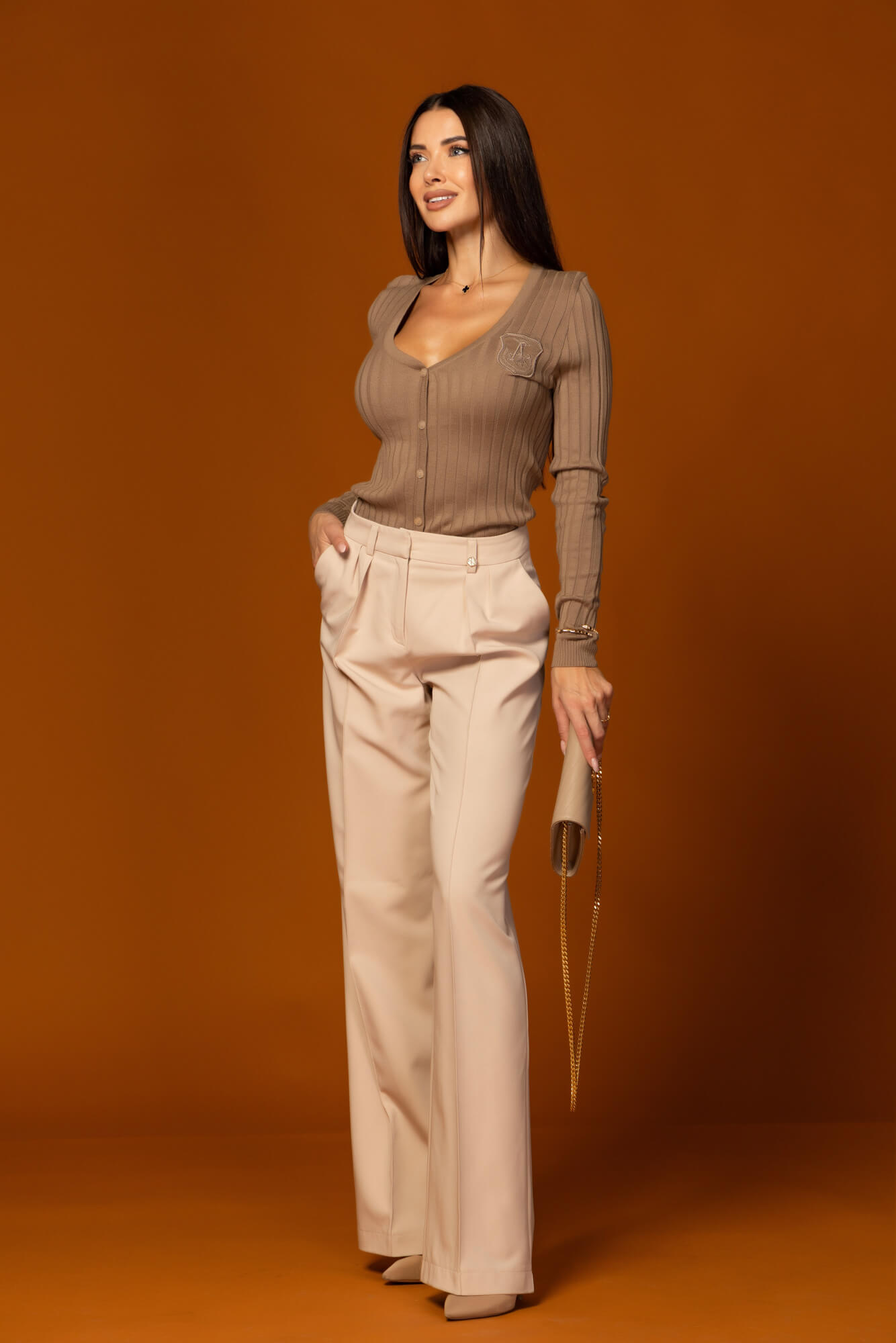 Pastel muse Long-Sleeved Blouse - hazelnut - Image 11