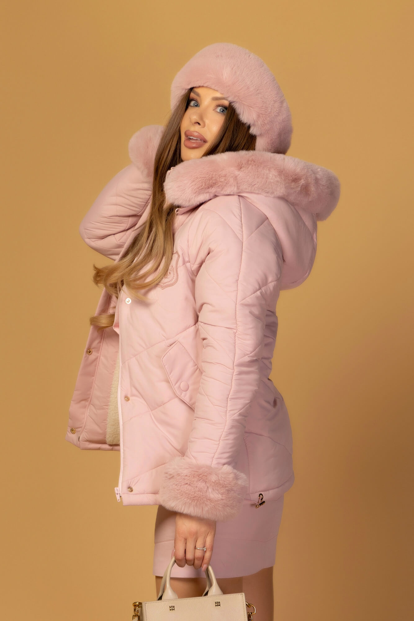 Winter Blush Winter Jacket with Fluffy Lining - Pink - Image 27