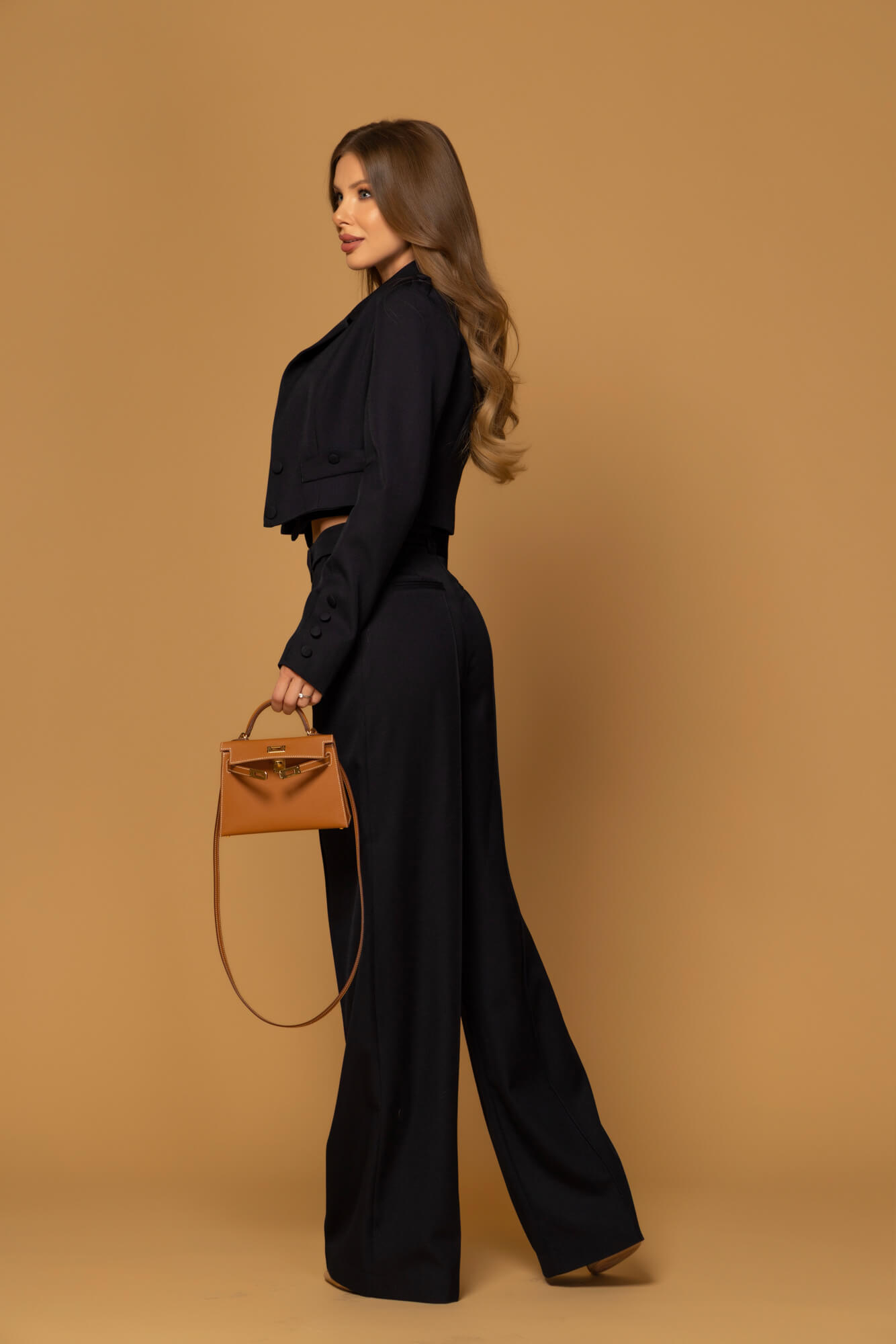 Soft Allure Blazer Coat - Dark Blue - Image 24