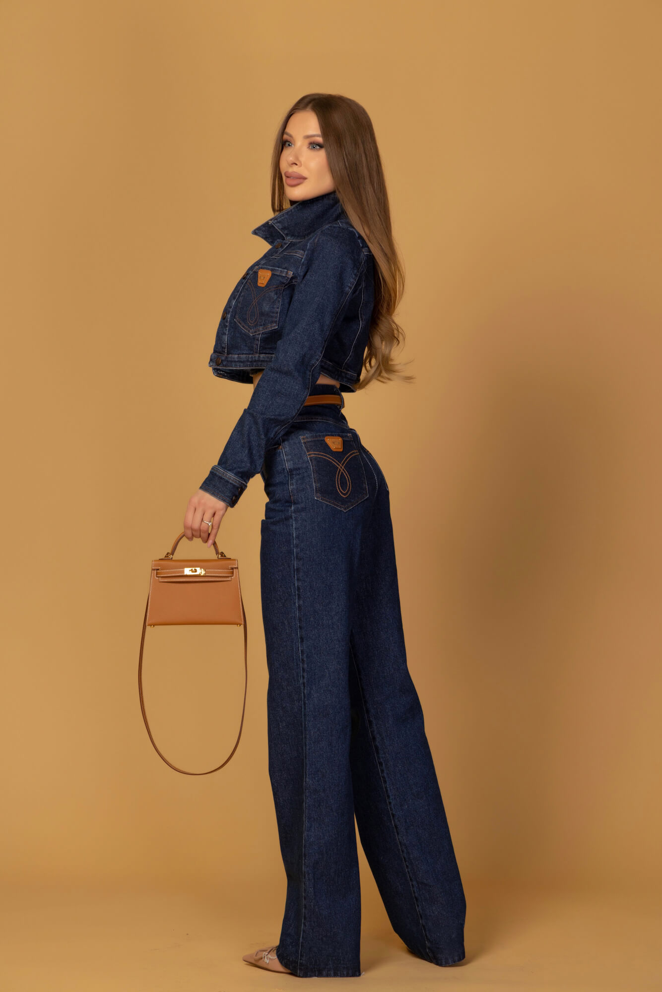 Denim Society Denim Crop Top - Dark Blue - Image 24