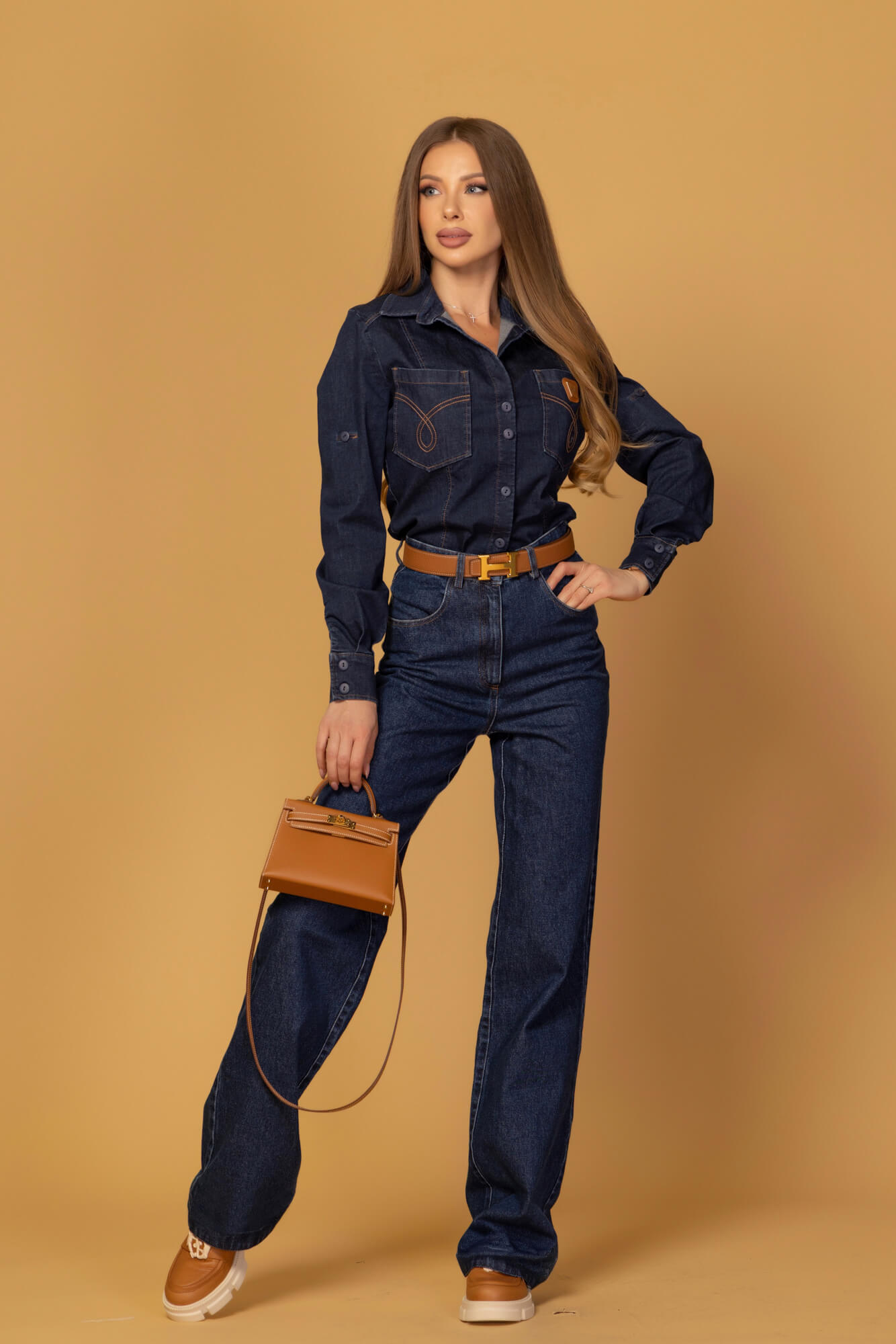 Denim Society Denim Shirt - Dark Blue - Image 13