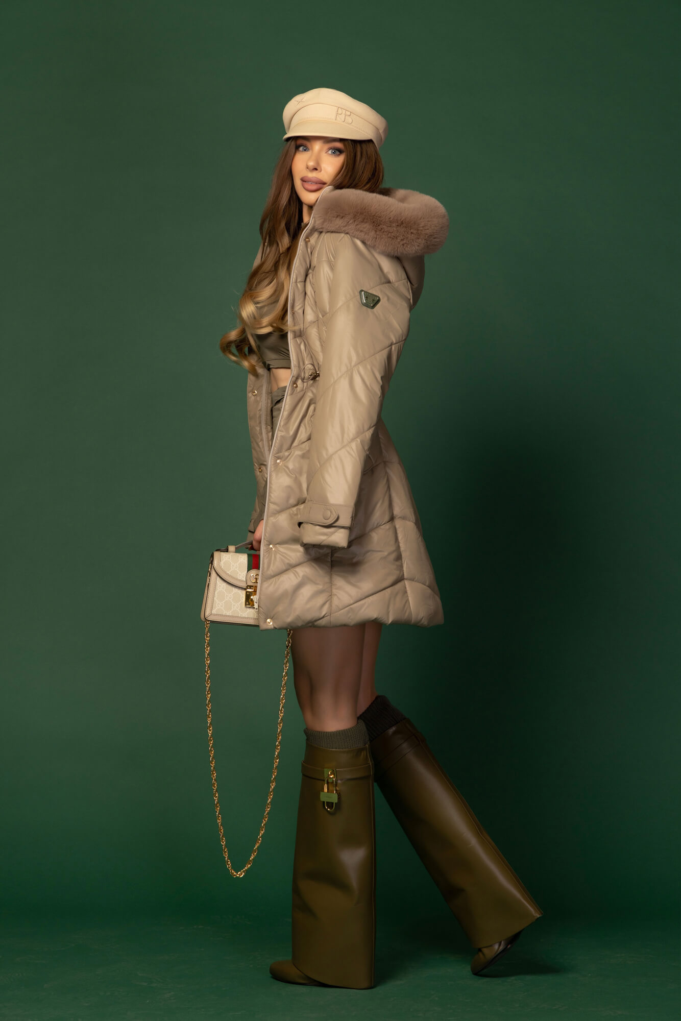 Viral Look Cropped Blouse - Military - Image 32
