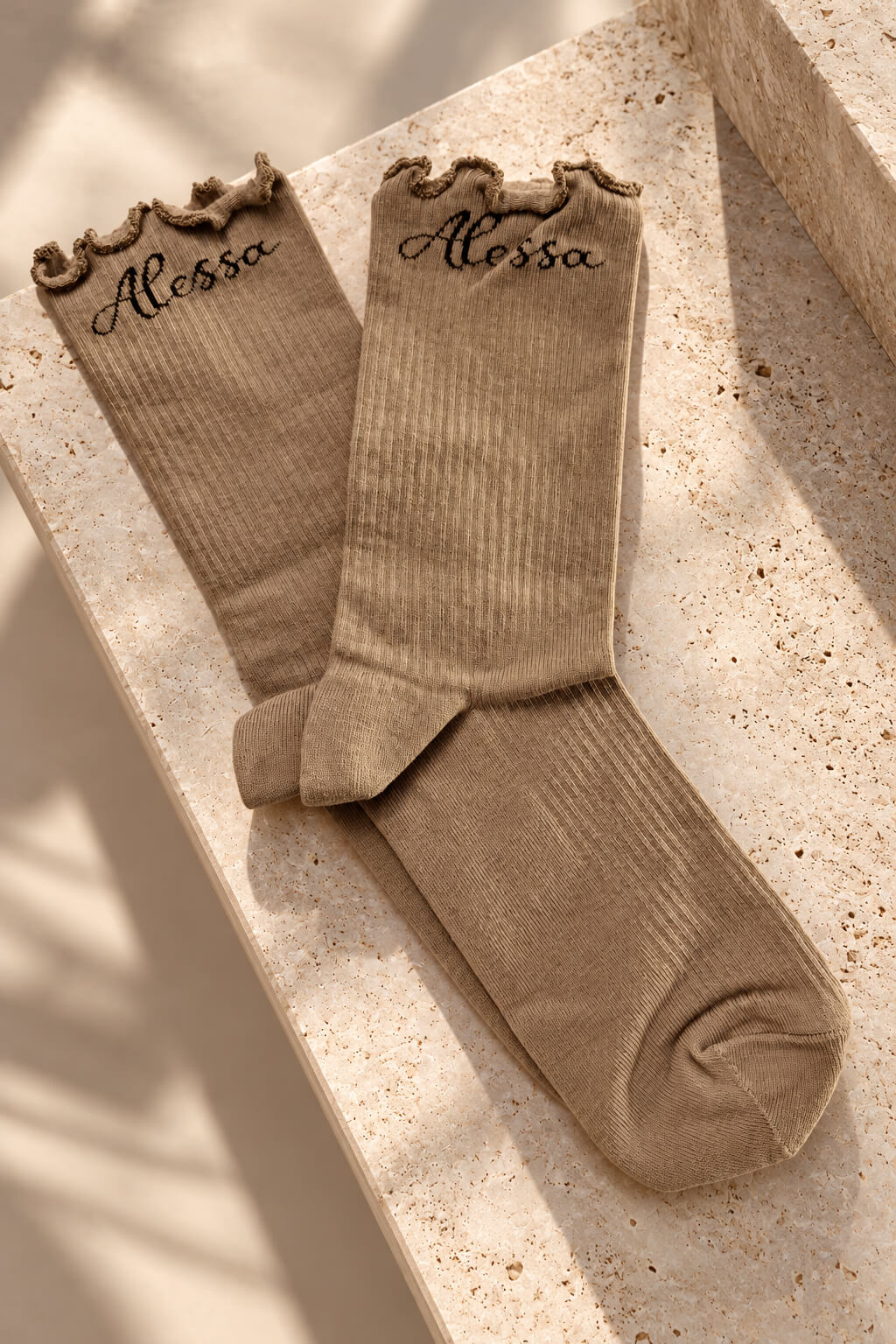 Prestige Pair Mid-Length Socks - Nude - Image 6