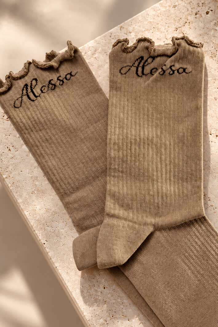Prestige Pair Mid-Length Socks - Nude - Image 5