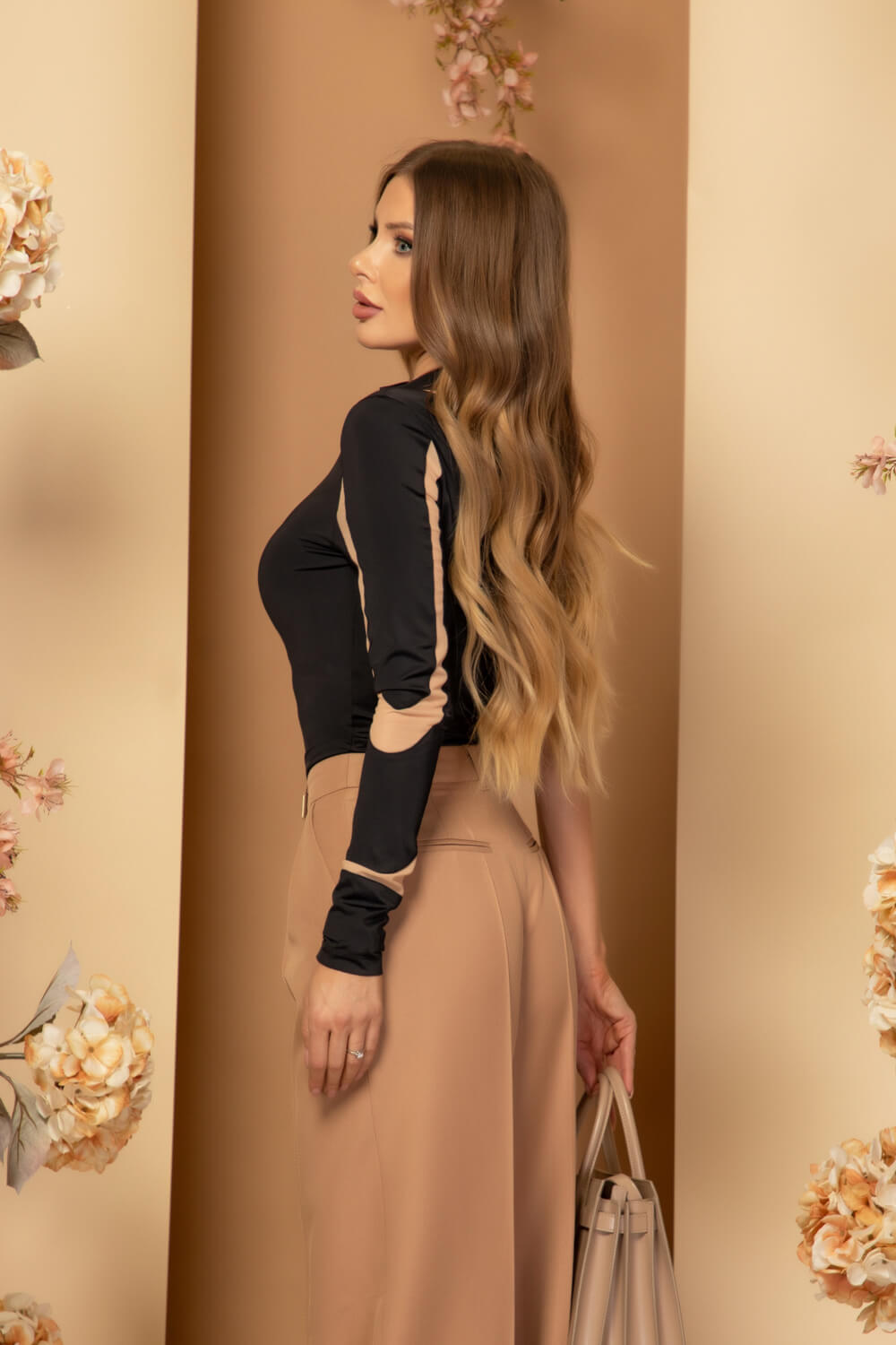 Style Seductress One Sleeve Blouse - Black - Image 10