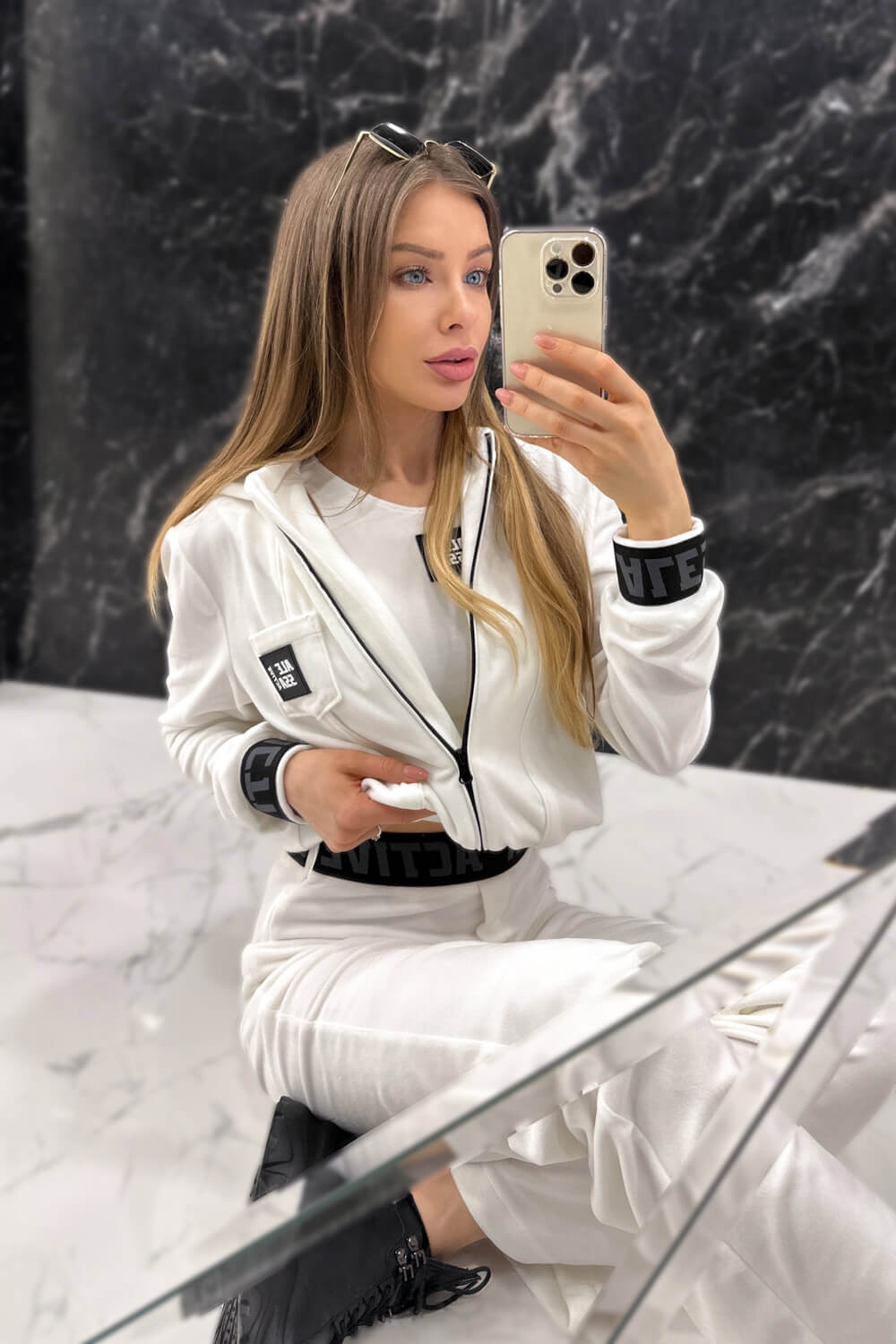Candy Crush Plush Sweatshirt - Ecru - Image 11