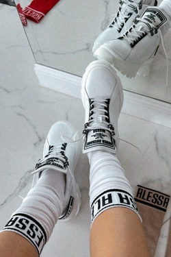 Don't Be Shy Alessa Socks 3/4 - White