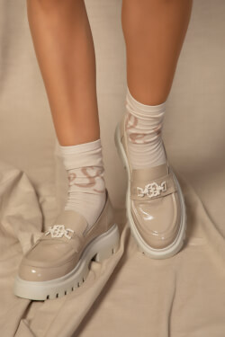 Brand Of The Year Mid-Length Socks - Nude