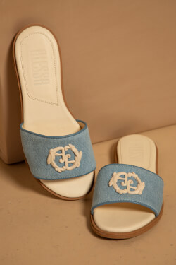Strut Perfection Slippers - Light Blue