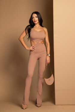Fashion Pulse Jumpsuit - Brown