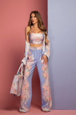 A Touch of Romance Long Pants - Vista Blue