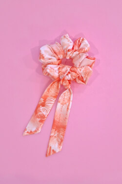 Trendsetter Icon Scrunchie Bow - Orange