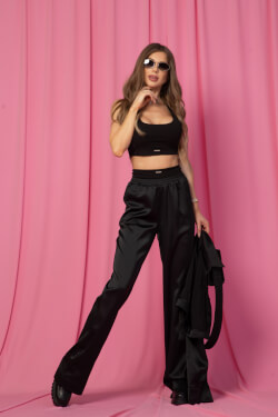 Sexy Touch Crop Top - Black
