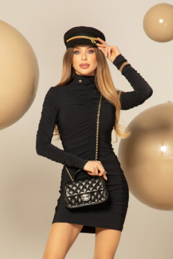 Glance Stealer Bodycon Dress - Black