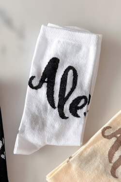 Brand Of The Year Medium Length Socks - Ecru