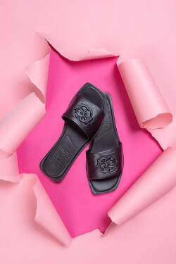 Rococo Logo Slippers - All Black