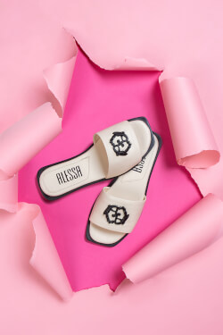 Rococo Logo Slippers - Soft Beige
