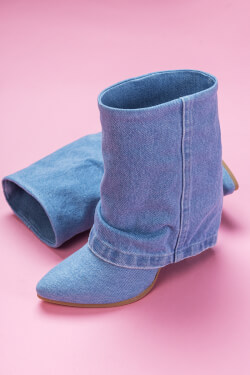 Strut Perfection Boots - Denim