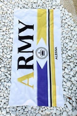 Beach Towel Army Label