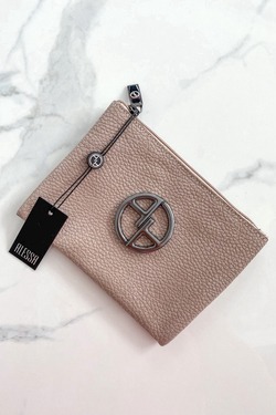 Beige Glamour Leather Dressing Case - Small