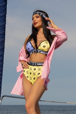 She Baller High Waist Bikini Swimwear - yellow