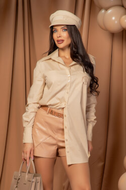 Nothing But Love Shirt - Long - Nude