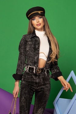 Lovely Reminder denim jacket - Black