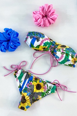 Keep on shining low-rise bikini bottoms - pink