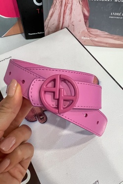 Alessa logo Cold Pink belt - narrow with pink buckle