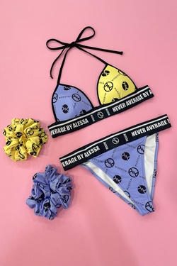 She Baller Low-Waist Bikini Bottoms - Purple