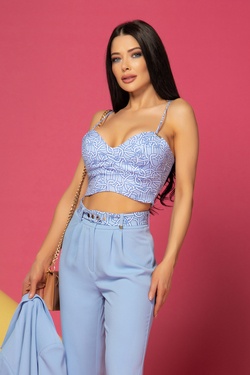 Till Afterglow Crop Top - Luxury Blue