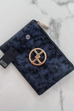 Dark Sapphire Leather Dressing Case - Small