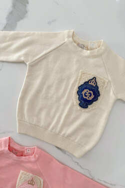 Luxury Classic Mini Knit Pullover - Cream