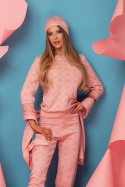 Alessa Religion Knitted Pullover 3/4 Sleeve - Sweet Pink