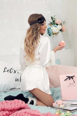 Goddess Touch satin robe