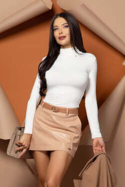 Chic Magnet Polo Blouse - Ecru