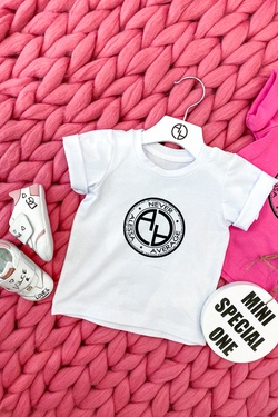 Always invited mini t-shirt with logo - white
