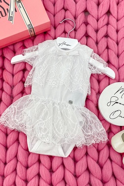 Alessa mini White Lace Dress