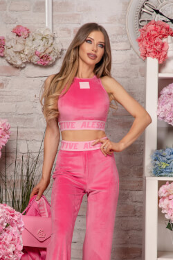 Candy Crush Plush Crop-Top - New Pink