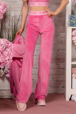 Candy Crush Plush Pants - Pink