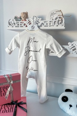 Alessa Mini Special One A Romper with Buttons - Ecru