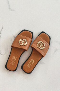 Rococo Logo Slippers - Mocha