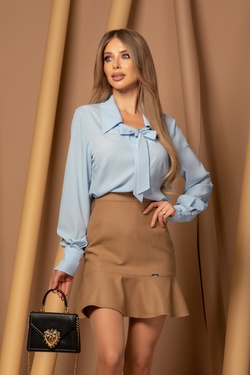 Start a hit Luxury chiffon shirt  - Blue
