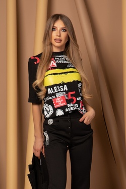 Dangerous Mix Cotton T-Shirt - Black