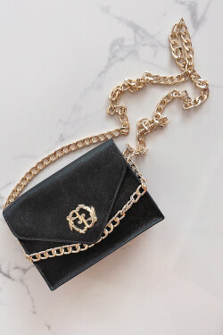 Rococo Logo Bag - Black/Gold